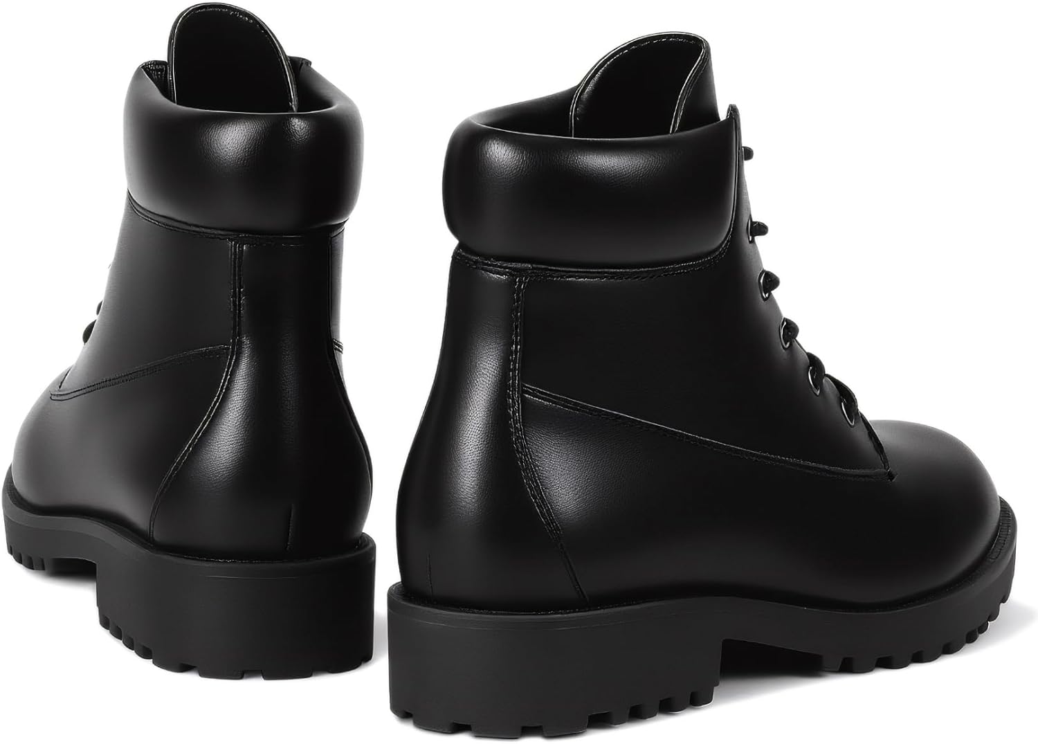 Heels Charm Women’s Ankle Booties Lace Up Non-Slip Combat Boots for Women 2 Inches Low Chunky Boots Round Toe Ankle Boots for Winter Women Short Boot Shoes for Hiking Traveling Outdoor - Image 6