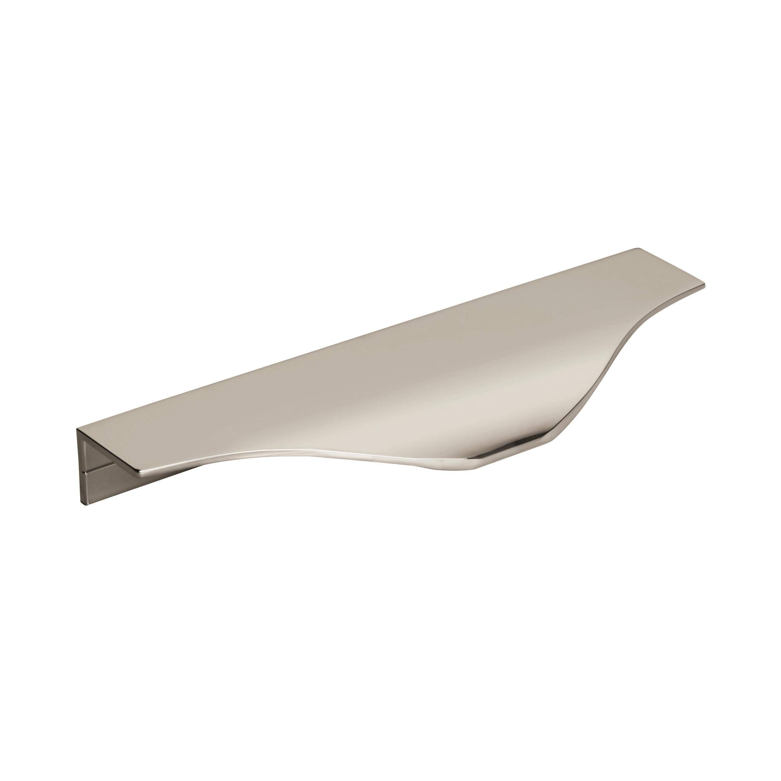 Amerock | Cabinet Edge Pull | Polished Nickel | 4-9/16 inch (116 mm) Center to Center | Aloft | 1 Pack | Drawer Pull | Drawer Handle | Cabinet Hardware