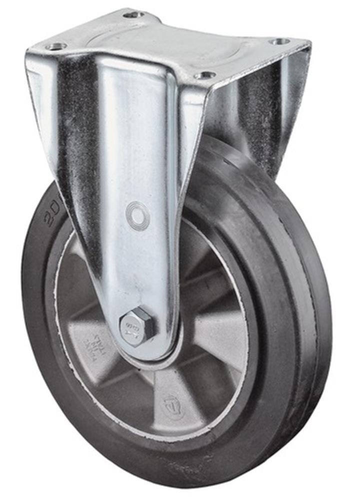 Schwerlast-Bockrolle, D.200 mm, max.450 kg, Gummi