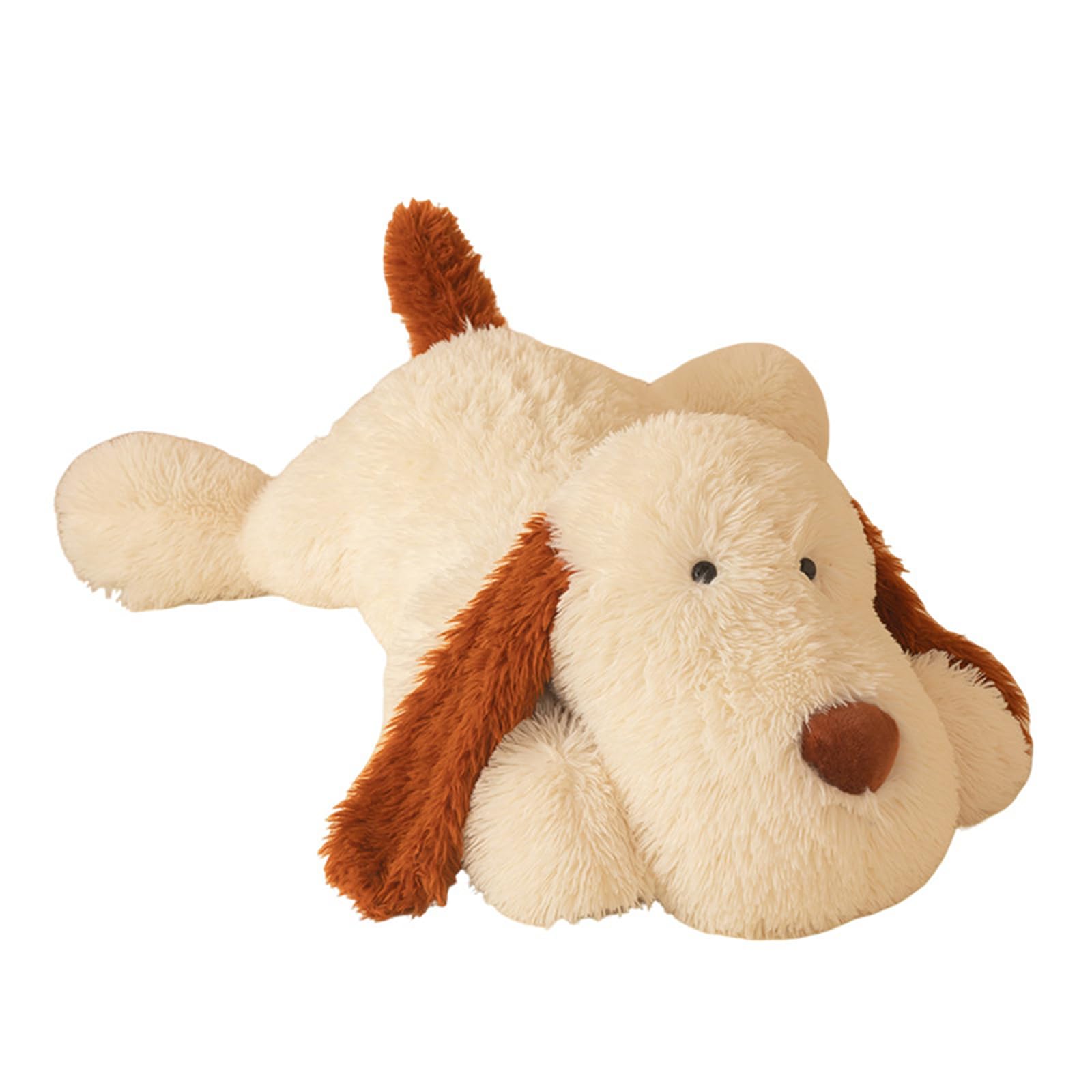 Kuscheltier Hund, Liegendes, Groß Hund Plüschtier Kissen, Flauschiges Stofftier für Kinder, Geschenke für Kinder und Erwachsene (120cm,Platschhund)
