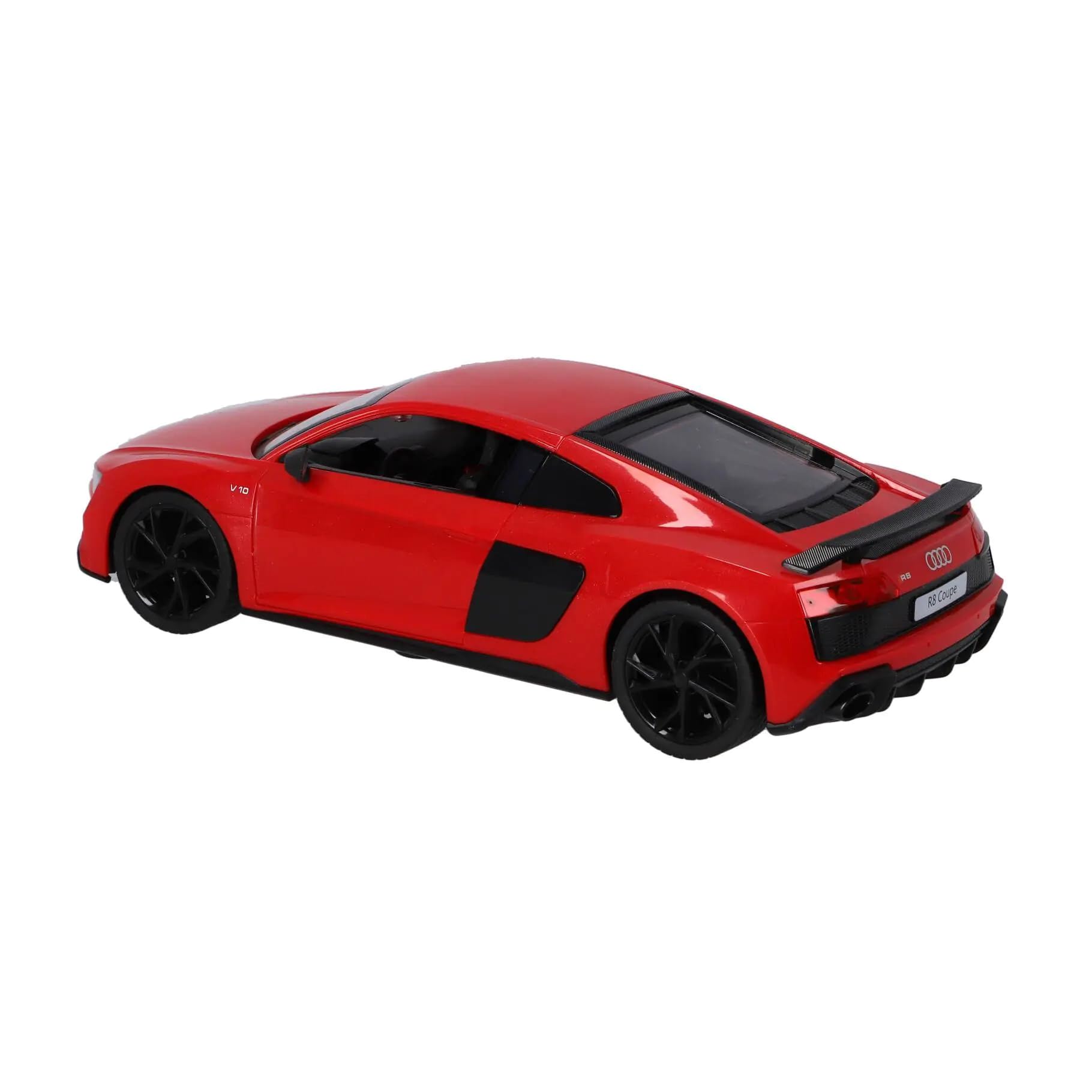 Dynatech Audi R8 Coupé RC Auto 1:14 Rosso | Veicolo telecomandato con controllo a 2,4 GHz e luci a LED | Divertimento da corsa per bambini dai 3 anni in su