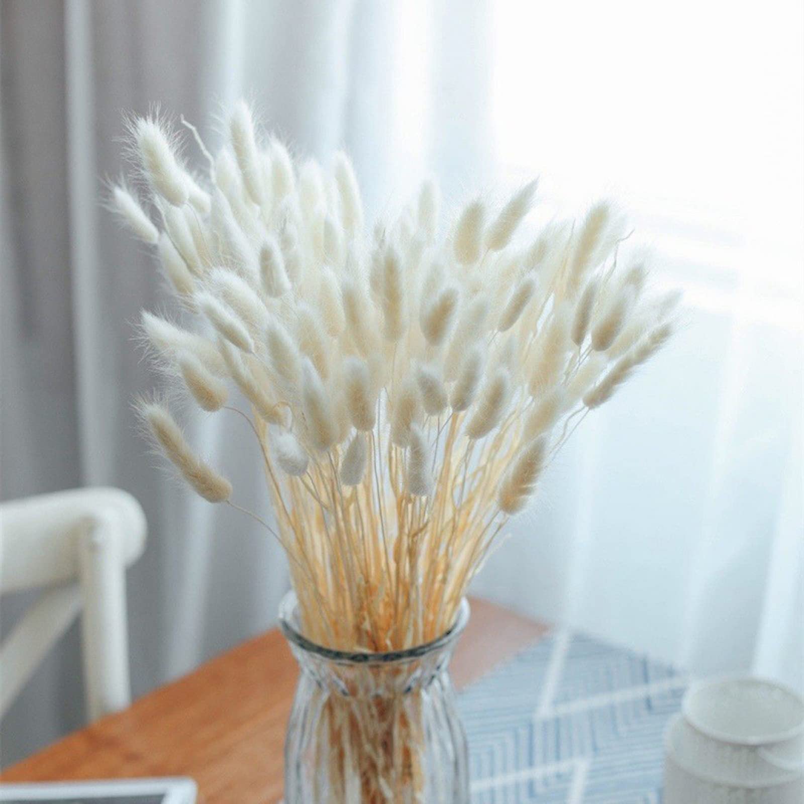 Snowtain Pampasgras Trockenblumen Set | 50 Stück Weiß | 40cm Boho Deko