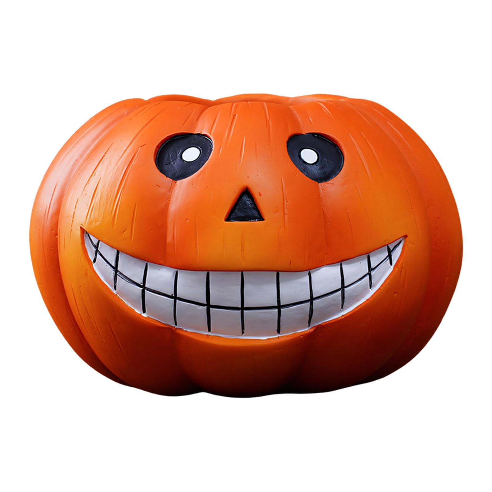 ADYJEE Seasonal Pumpkin Figurine Resin Shelf Accent for Desks Windowsills Entryways, Vintage Character Detail, Compact Halloween Display Decor Ghosty Pumpkin Holder Pen Holder Centerpieces Halloween