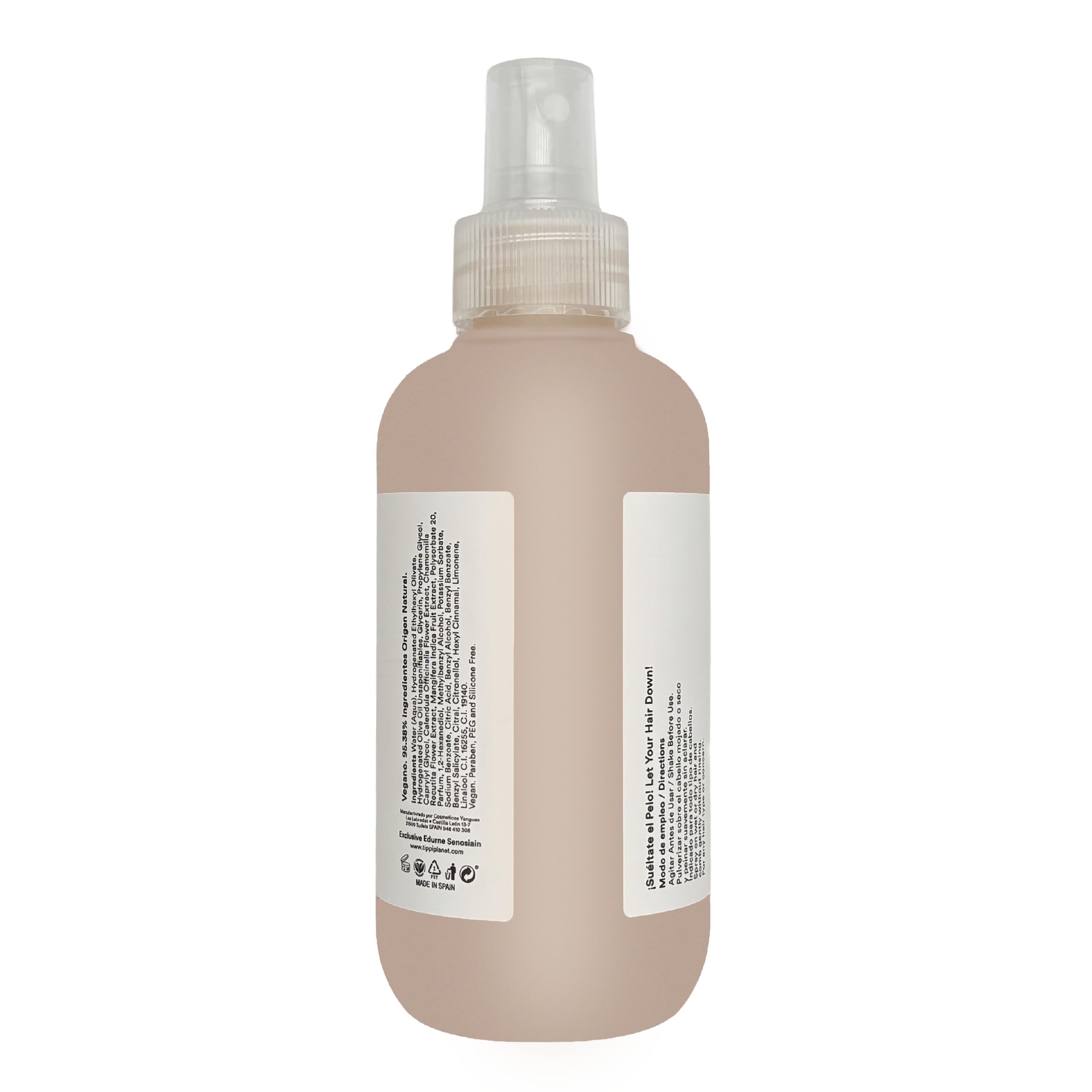 Desenredante Spray TIPPI by Edurne Senosiain Desenredante Spray para Cabello, Sin Parabenos, Sin Siliconas, Vegano 250ml,