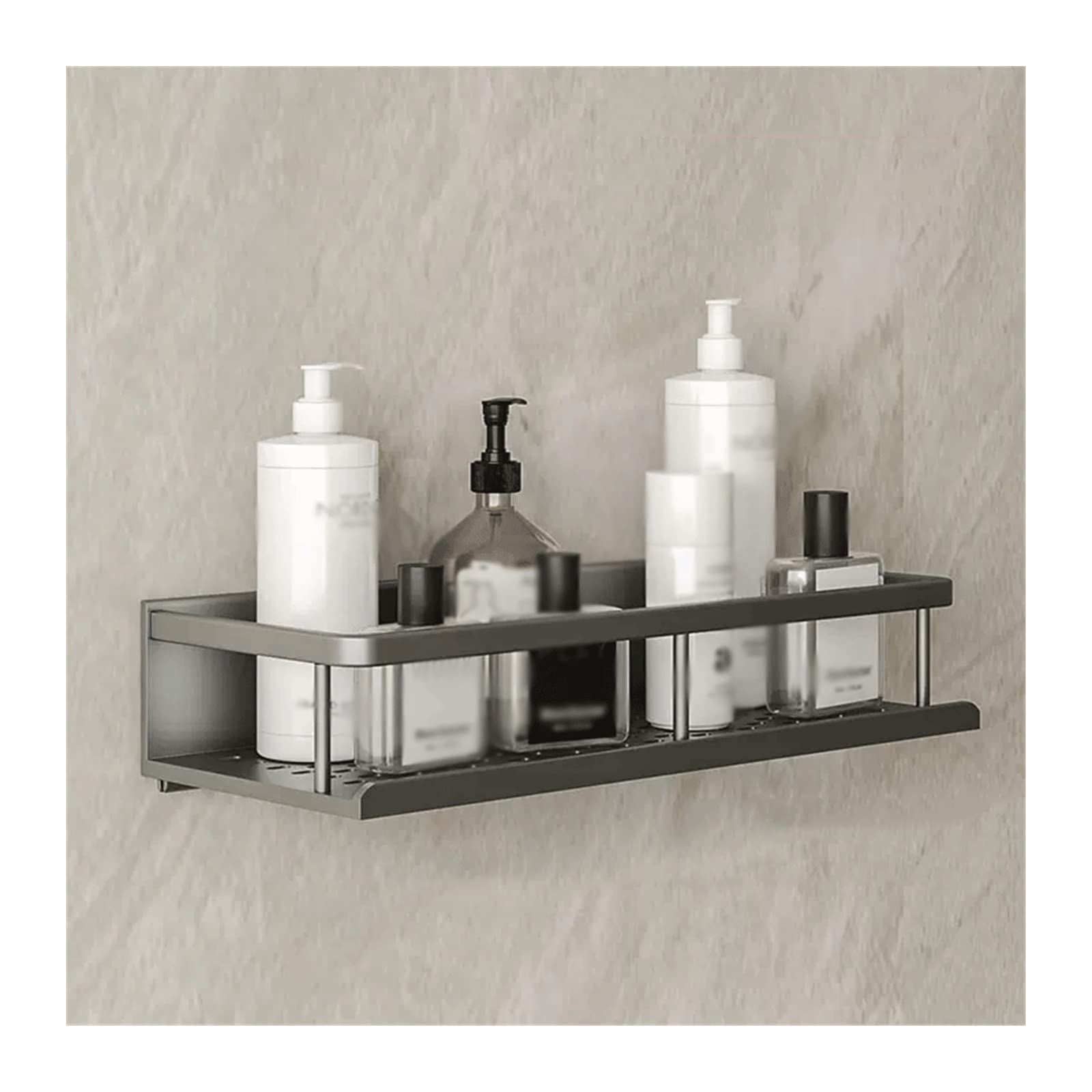 HASMI Mensola Doccia Angolare Scaffale portaoggetti Lavabo WC Scaffale Semplice Scaffale da Cucina Scaffale da Cucina in Metallo Scaffale Perforato da Parete Ripiano Doccia (Size : 50)