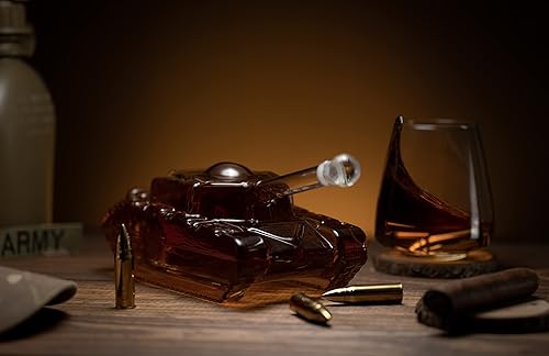 Miniatura 8 de Decantador de whisky Army Tank de The Wine Savant  Regalos del ejército para hombres  Regalo de tanque  Decantador de bourbon y escocés, regalos