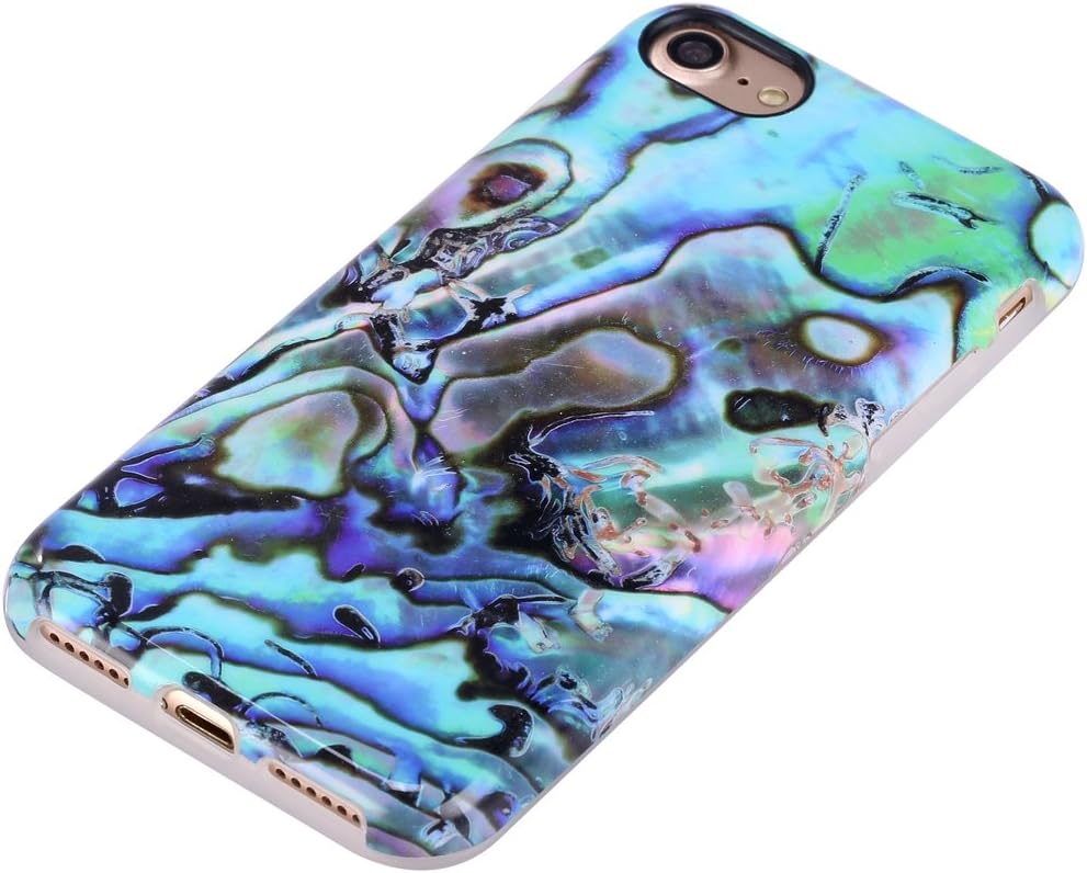 iPhone 7 Case for Girls/iPhone 8 Case, GOLINK Glossy IMD Printing Slim-Fit Anti-Scratch Shock Proof Anti-Finger Print Flexible TPU Gel Case for iPhone 7/iPhone 8 - Faux Abalone