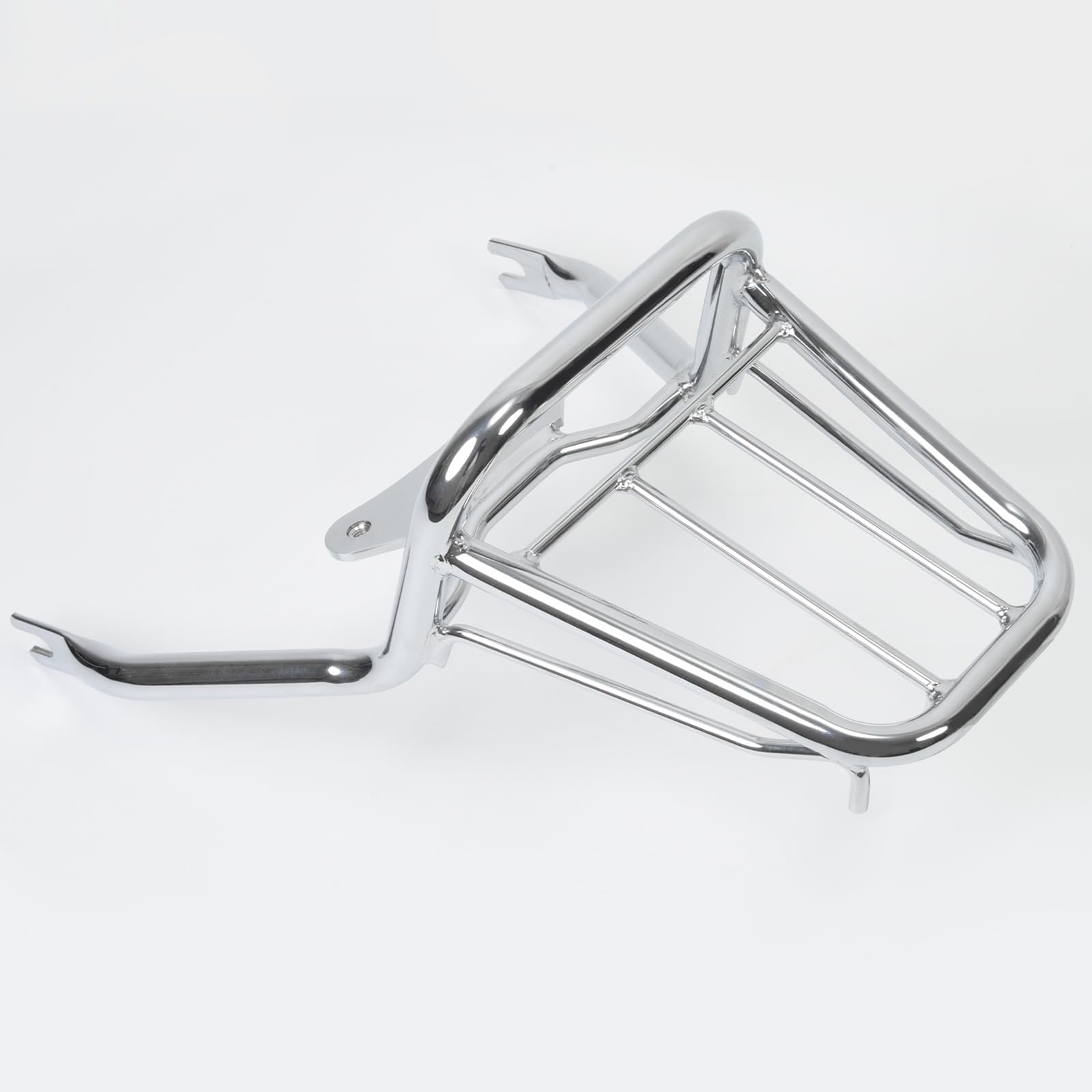 WOOGA Hinterer Gepäckträger aus Kohlenstoffstahl,verchromter Gepäckhalter, Ersatz für den hinteren Gepäckträger passend für HO&N&DA Monkey 125/Z125 Monkey125 Z 125 Zubehör 2018-2024 (Chrom)