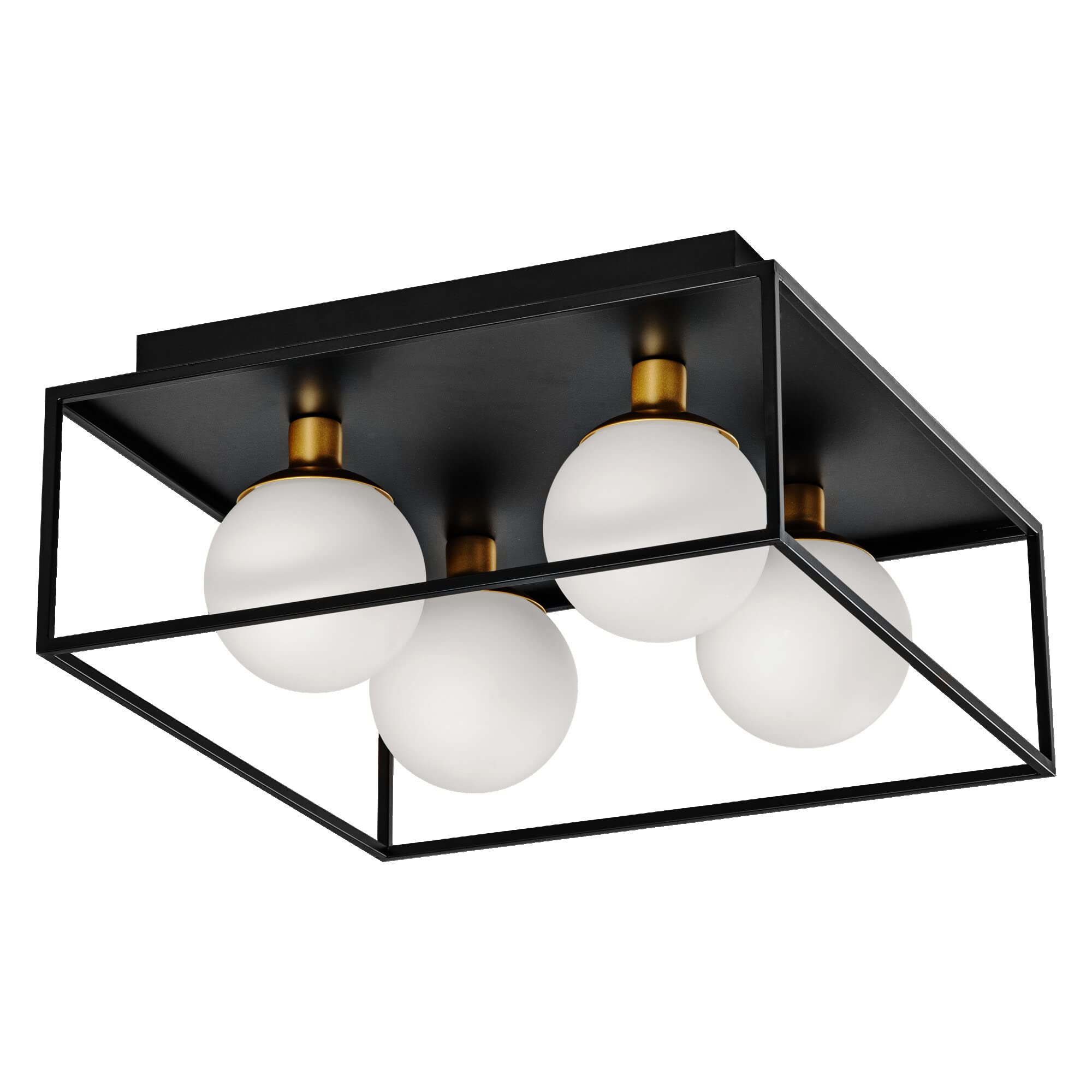 LEDVANCE DECOR Square plafoniera da bagno 350x350 IP44, nera, attacco G9 per sostituzione lampada, compatibile con lampada normale o smart, protezione IP20