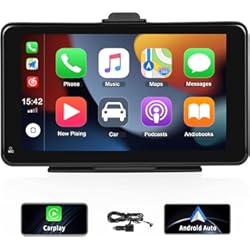 Pantalla Externa Para Auto CAMECHO Carplay Android Auto Inalámbrico Radio Coche con Pantalla Táctil de 7 Pulgadas HD 1024 * 600 Display con Bluetooth Transmisor FM Mirror Link Siri para Todo Tipo de Autos