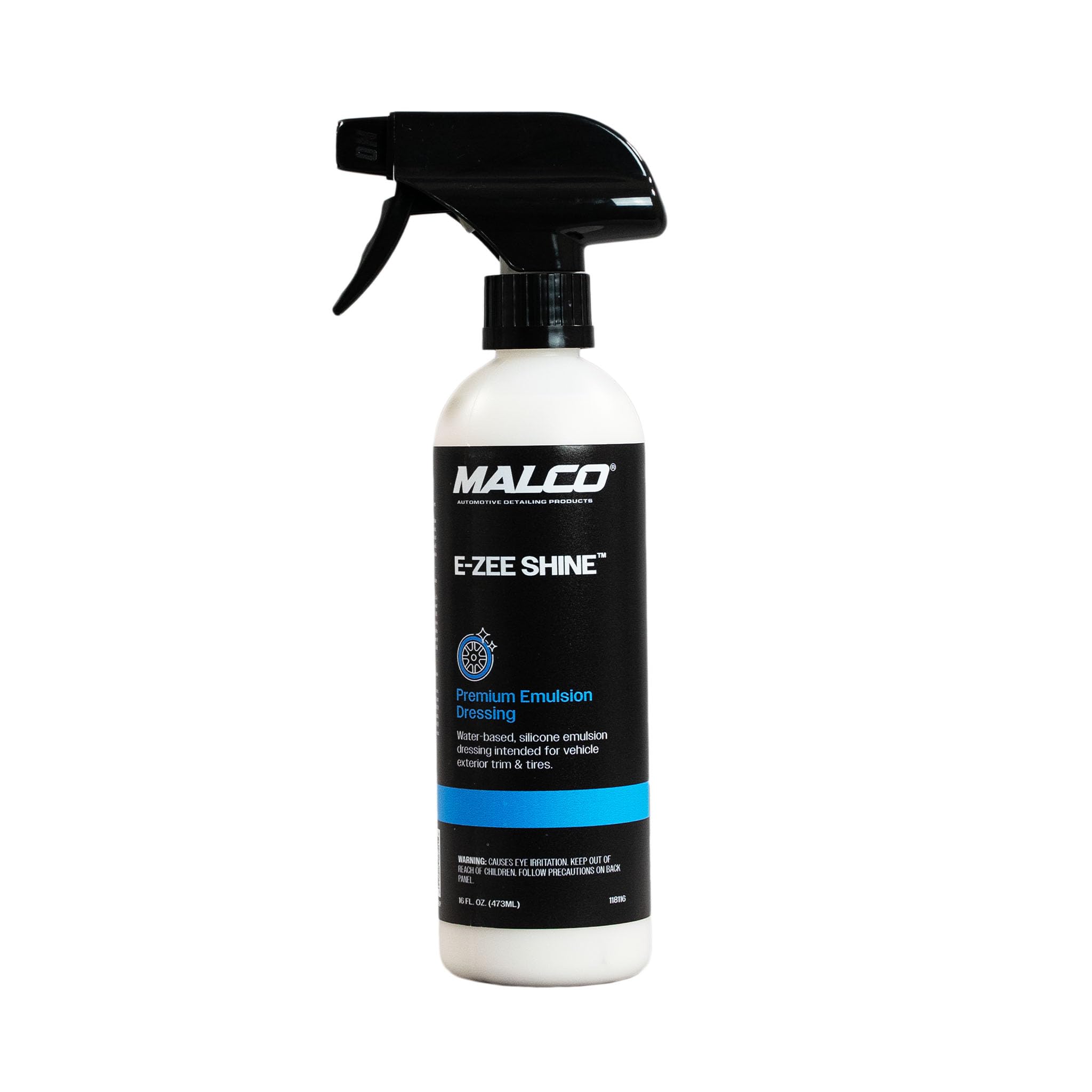 Malco E-ZEE Shine Dressing – Premium Emulsion-Style Dressing for Vehicles/Works on Leather Plastic, and Rubber/Produces Deep Glossy Shine / 16 oz. (118116)