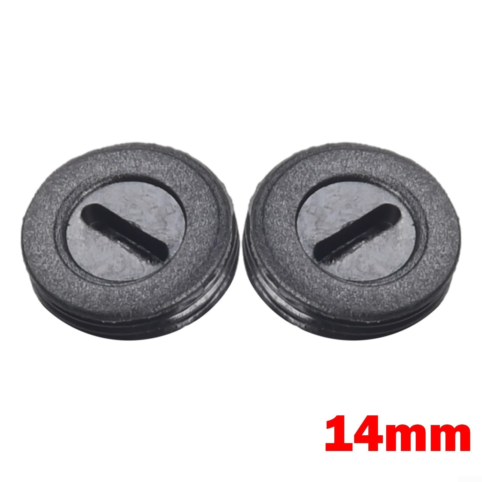 Tappo porta spazzole in carbone per elettromeccanica, 2 pezzi, tappo in plastica nera, 13 14 15 16 18 20 22 mm (14 mm)