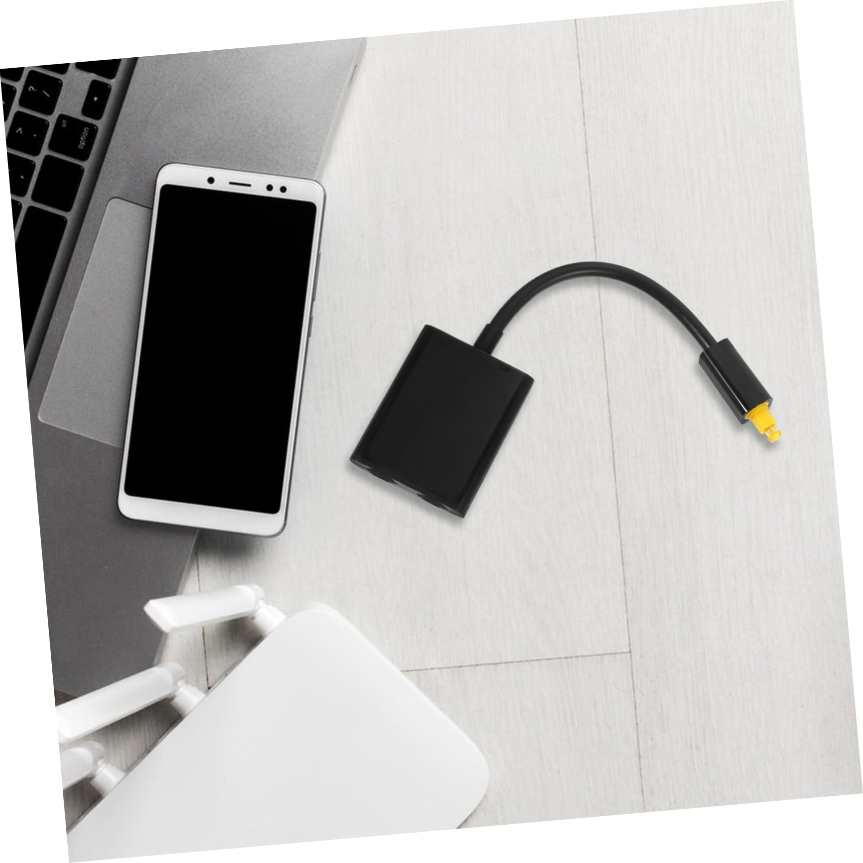 Artibetter 3piezas Divisor Óptico De Audio Digital Adaptador De Audio Conexión Óptica Compatible TV y DVD Color Negro para Distribuir Sonido Dispositivos Simultáneamente