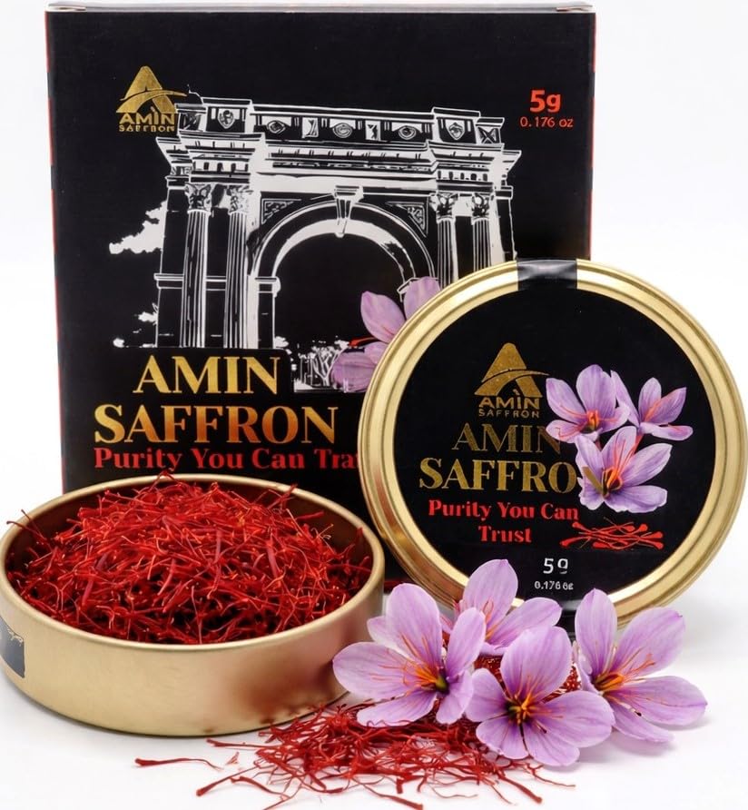 Amin Super Negin Saffron | Premium Natural Hand-Harvsted &Lab Tested (5g)