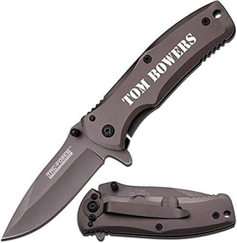 Miniatura 2 de GIFTS INFINITY Cuchillo de bolsillo de calidad de acero inoxidable recubierto de titanio personalizado grabado gratis - verde