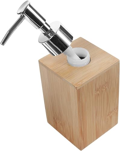 Miniatura 2 de Zerodeko Dispensador de jabón de madera 2pcs Bomba de llenado de botellas de mano Fregadero de bambú Botellas de bomba de bambú