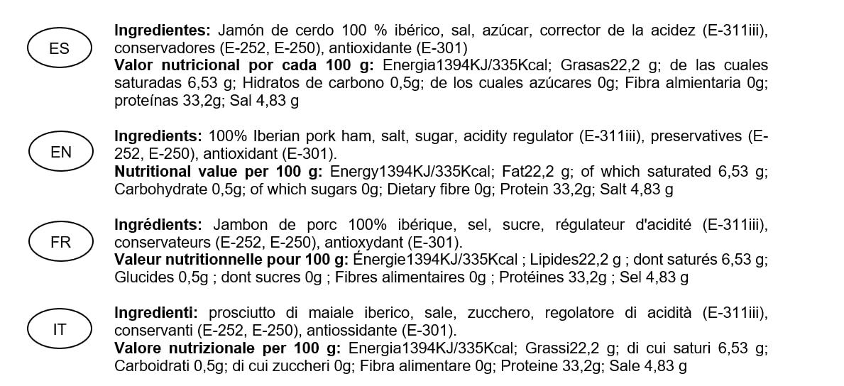 1 x 80 g Prosciutto Crudo Iberico Pata Negra Confezionato Sottovuoto - Prosciutto Spagnolo Ottenuto da Maiali di Razza Iberica al 100% - Jamón Ibérico Affettato a Mano da un Maestro