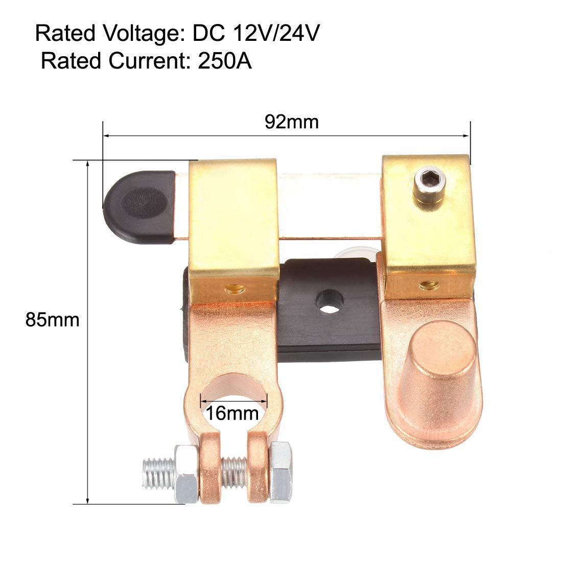 Piezas de recambio Interruptor de batería principal superior, interruptor de desconexión de batería de 12V/24V, aislador de corte de energía for coche, barco marino, RV, ATV
