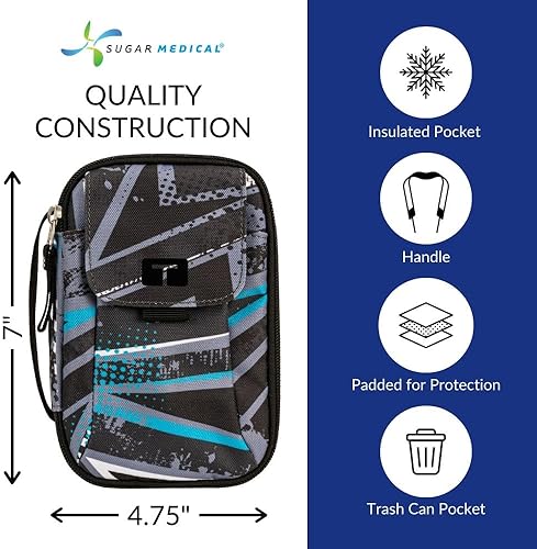 Miniatura 6 de Estuche de suministro para diabetes en tándem con bolsillo aislado Organiza tus suministros de bomba de insulina TSlim X2 Compatible con sitio de