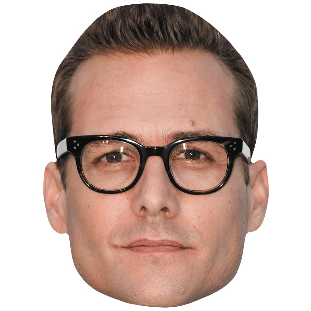 Gabriel Macht (Glasses) Celebrity Mask, Flat Card Face, Fancy Dress Mask