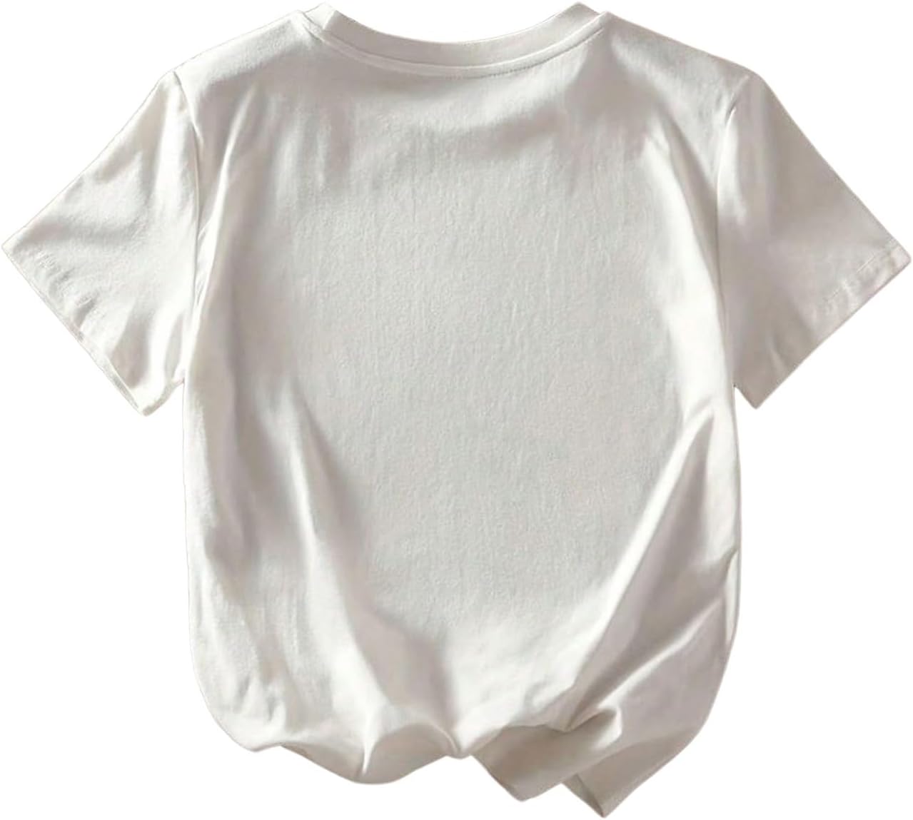 Women's Letter Graphic Crewneck T Shirt Short Sleeve Summer Casual Tee Tops - Image 2