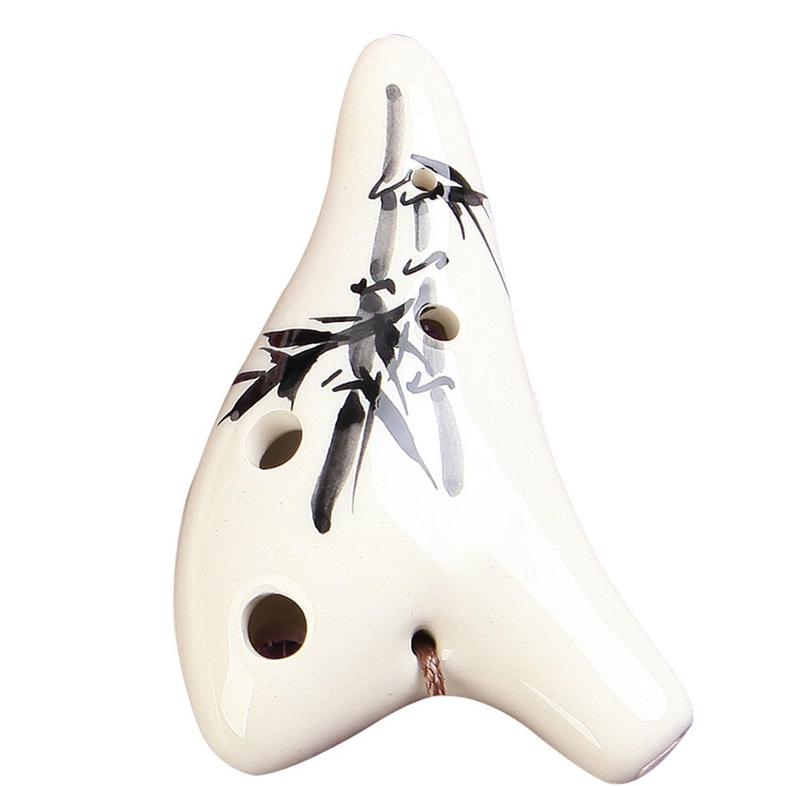 Set Ocarina Mini Ocarina Portatile Dipinta A Mano Con Inchiostro Di Bambù In Do Maggiore A 6 Fori Per Principianti