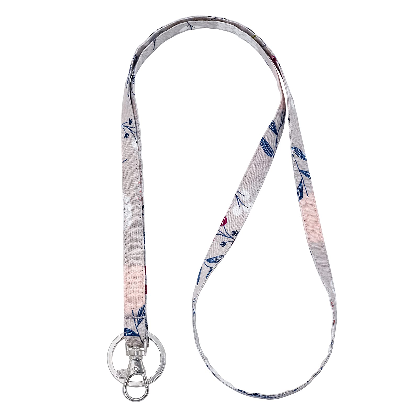 LNKRE JEWELRY Skinny Fabric Soft Neck Strap Lanyard for Keys, Wallets and ID Badge Holder