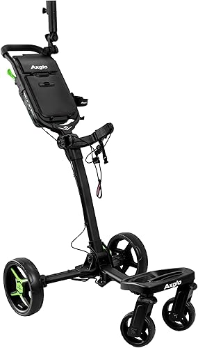 Flip n' Go Pro - Carrito de golf - Carrito de golf - 4 ruedas - Ruedas delanteras giratorias - Freno de mano - Ligero