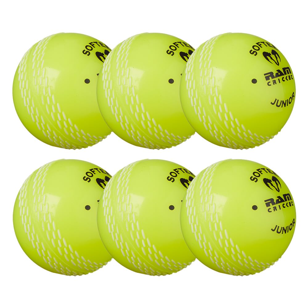 Ram Cricket Softee Pelota de Entrenamiento Amarillo 6 Unidades