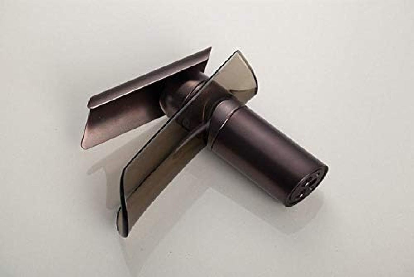 Cascada de Bronce frotado con Aceite, Ducha Corta, caño de Cascada, Grifo de Mezclador de Baño, Recipiente, Grifo Mezclador de un Orificio/Mango Interesting