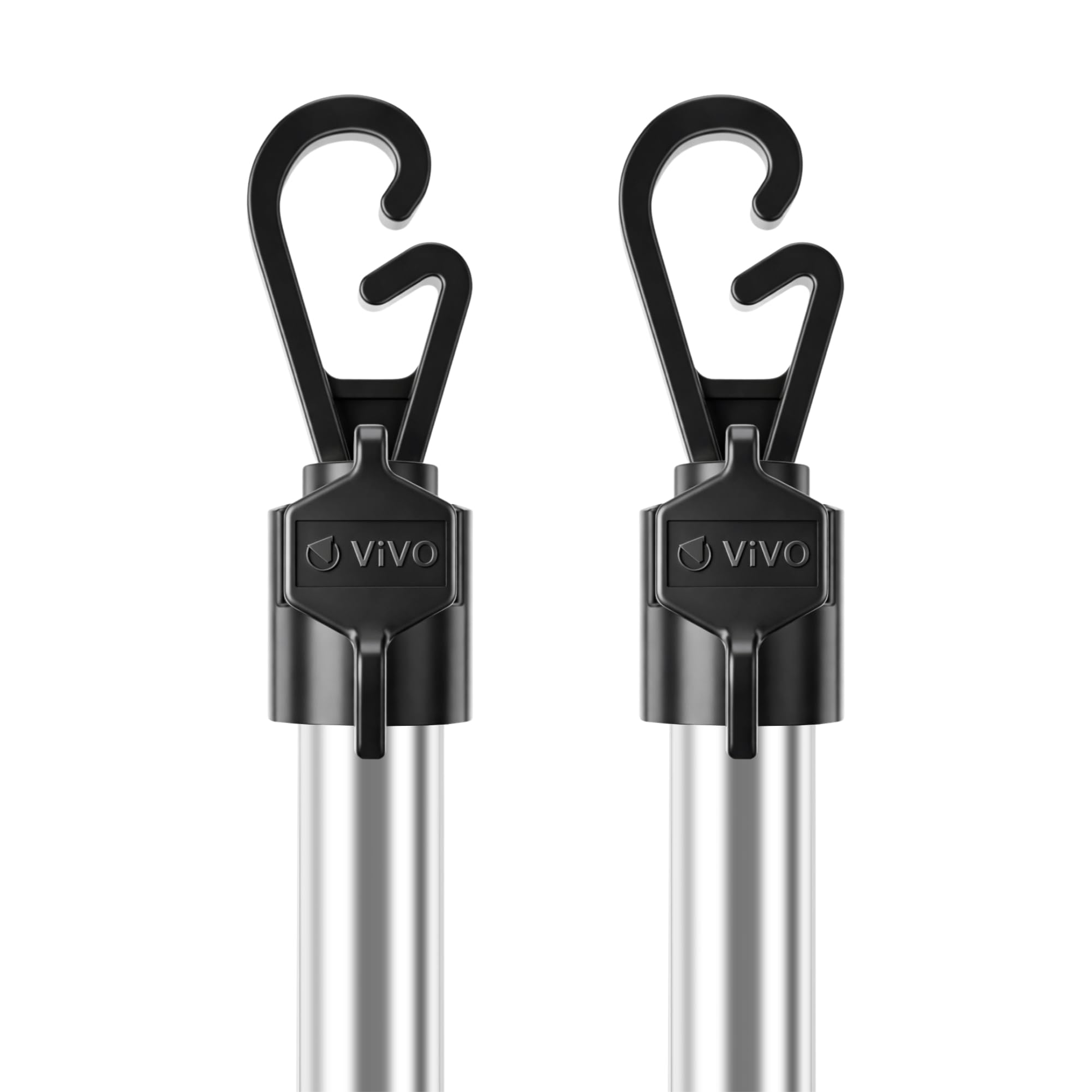 2.4 M Stainless Steel Washing Line Prop Adjustable Clothes Props for Washing Line Outside, Heavy Duty Clothes Line Prop, Home Garden Washing Poles for Laundry Support Pack of 2