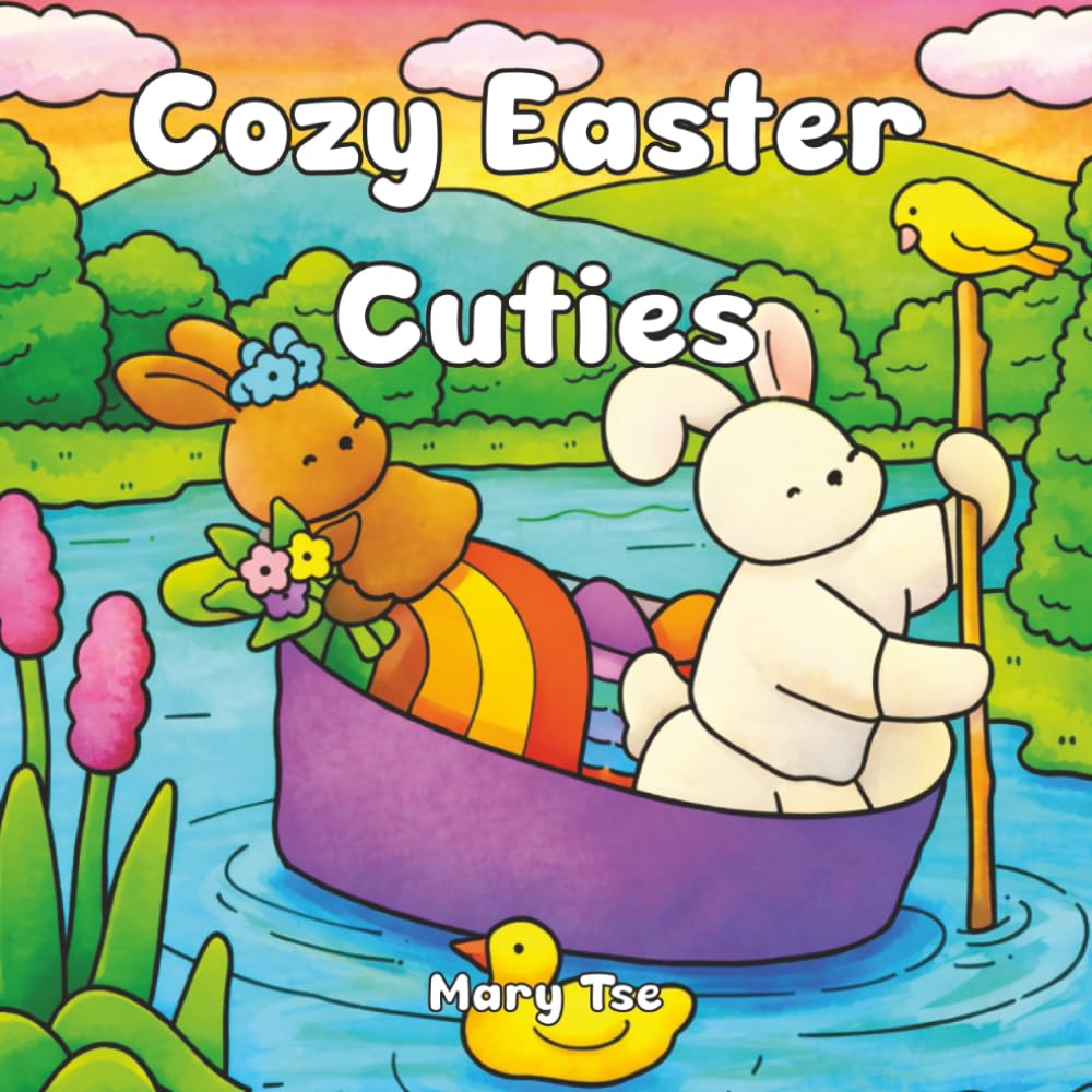 Cozy Easter Cuties: Cute & Cozy Easter Coloring Book for Kids, Teens & Adults | Bold & Easy Spring Animals