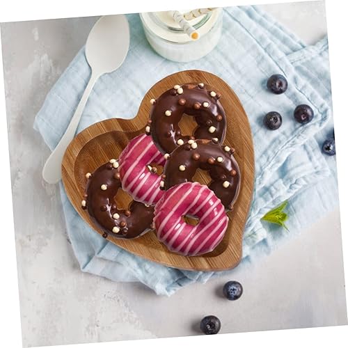 Miniatura 4 de Bandeja de plato de postre bandeja de aperitivos reutilizable, bandeja portátil para refrigerios, platos de postre de madera, platos de dulces,