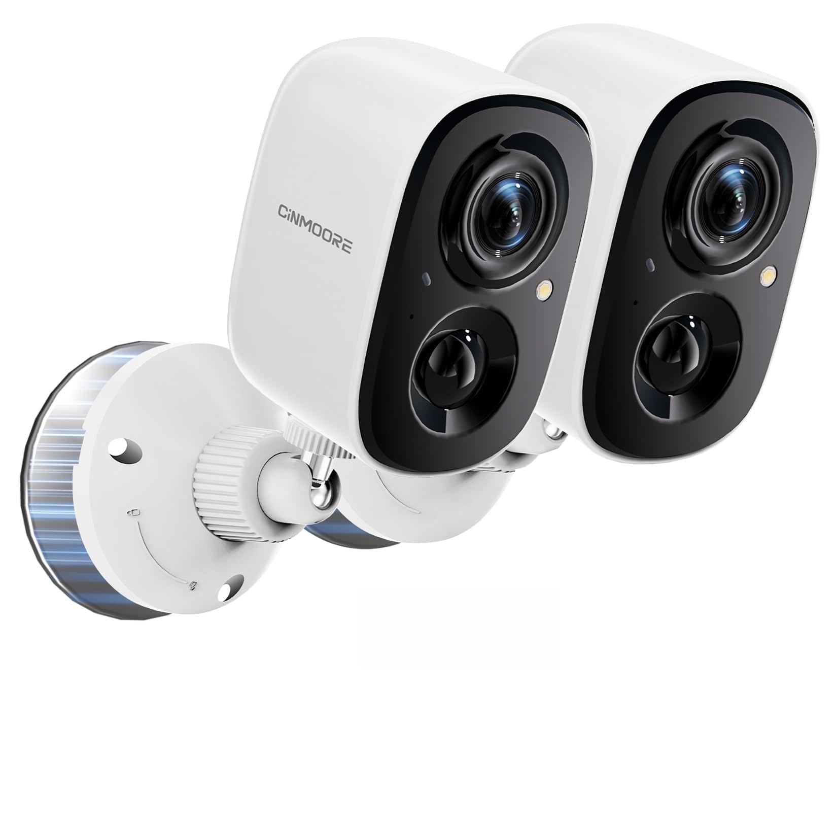 2.5K Wireless Magnetic Home Security Cameras Outdoor 4-Pack, Non-Subscription AI Person Detection, 4MP Color Night Vision, Full Duplex 2-Way Audio, IP66 Waterproof Battery Powered, Sound & Light Alarm — view 7