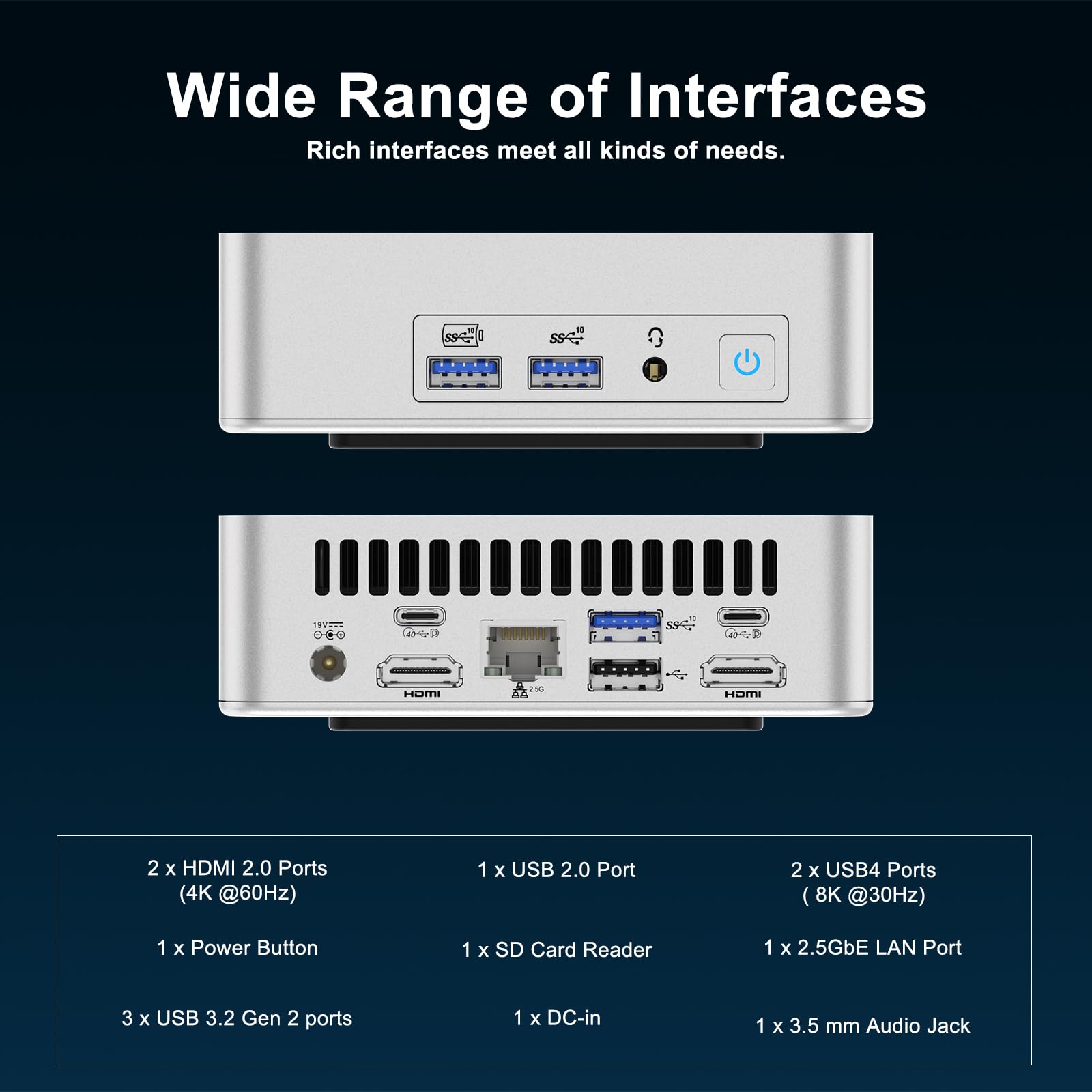GEEKOM XT12 Pro Mini PC, Intel i7-12650H (10 cores, 16 threads, 4,7 GHz) NUC PC, Wi-Fi 6E, mini computer, 32 GB DDR4 Windows 11 Pro 1 TB Mini Desktop PC, USB4 | 8 K UHD per business, scuola e vendita