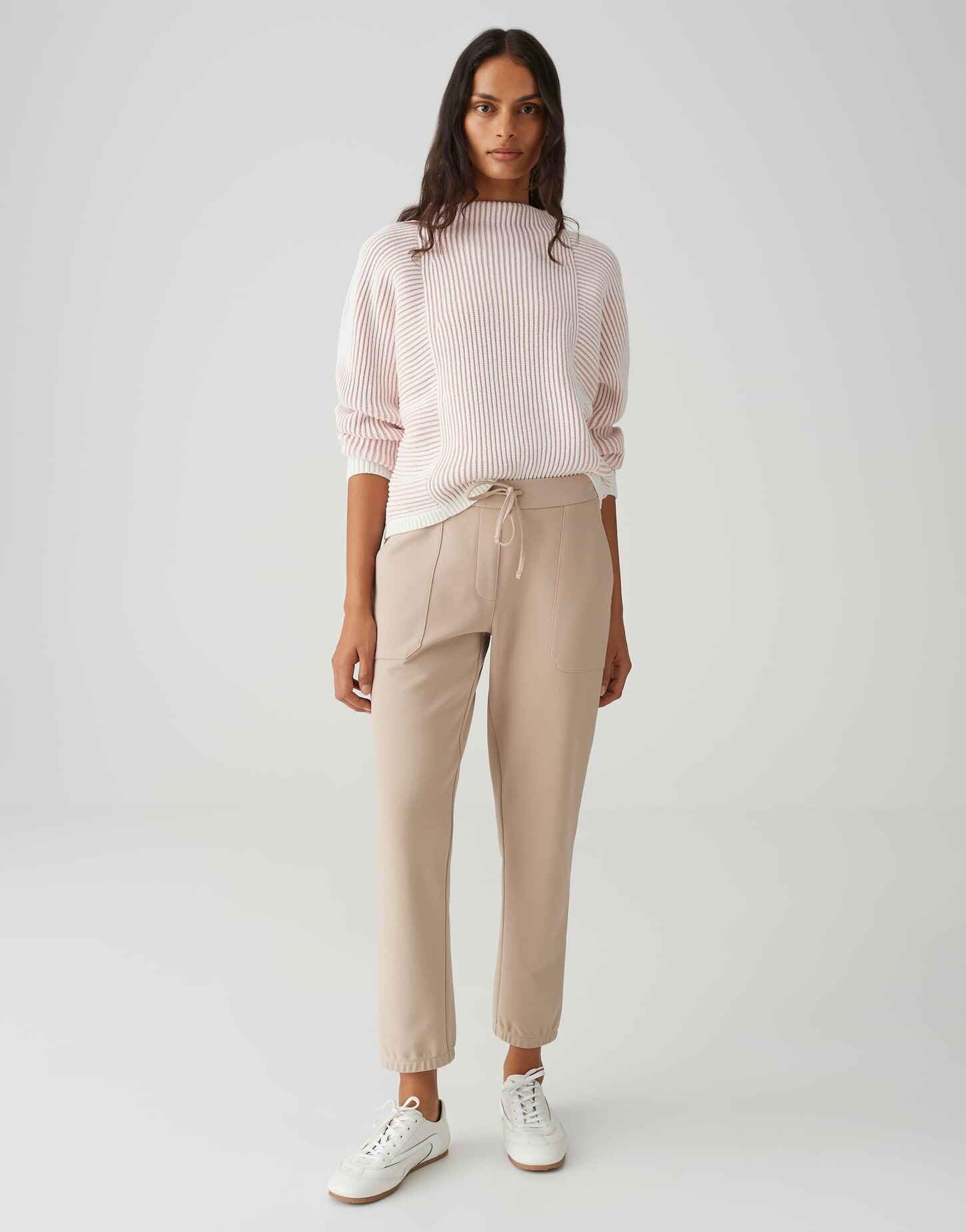 OPUS Damen Pullover | POZOLI Regular Pullover mit dynamischen Streifenstrick