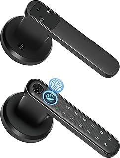 Fingerprint Door Lock, Keyless Entry Smart Door Lock, 3 in 1 Smart Door Knob with Passcode/Fingerprint/Keys, Smart Code Biometric Door Lock for Bedroom, Home, Hotel, Office