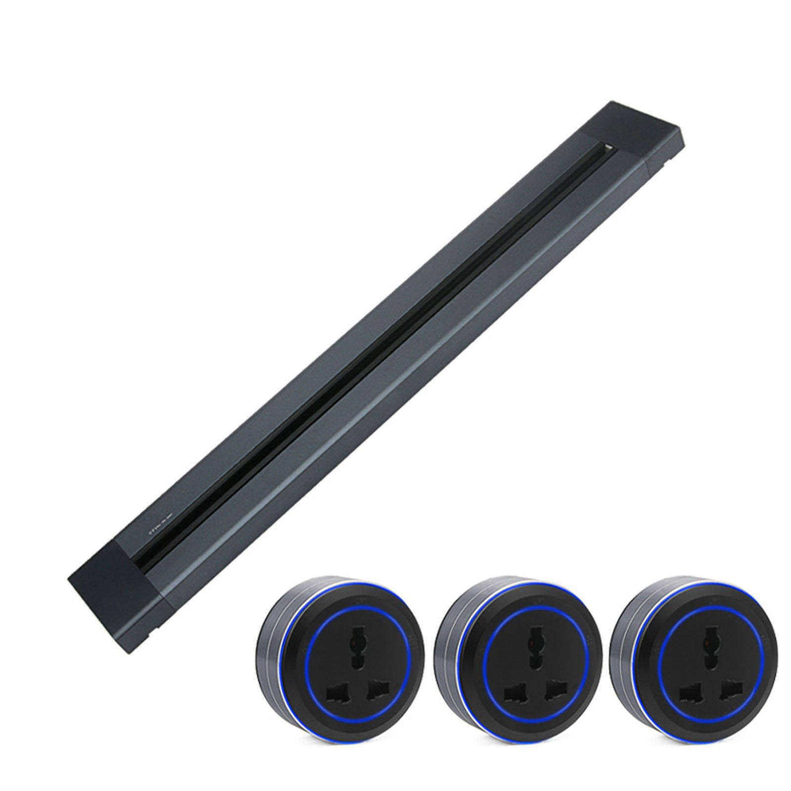 Power Strips Powerful and Safe Track Outlet - 6000W Capacity, Waterproof Design with Detachable &amp; Wall-Mounted Features for Versatile Use(Gray,60CM)