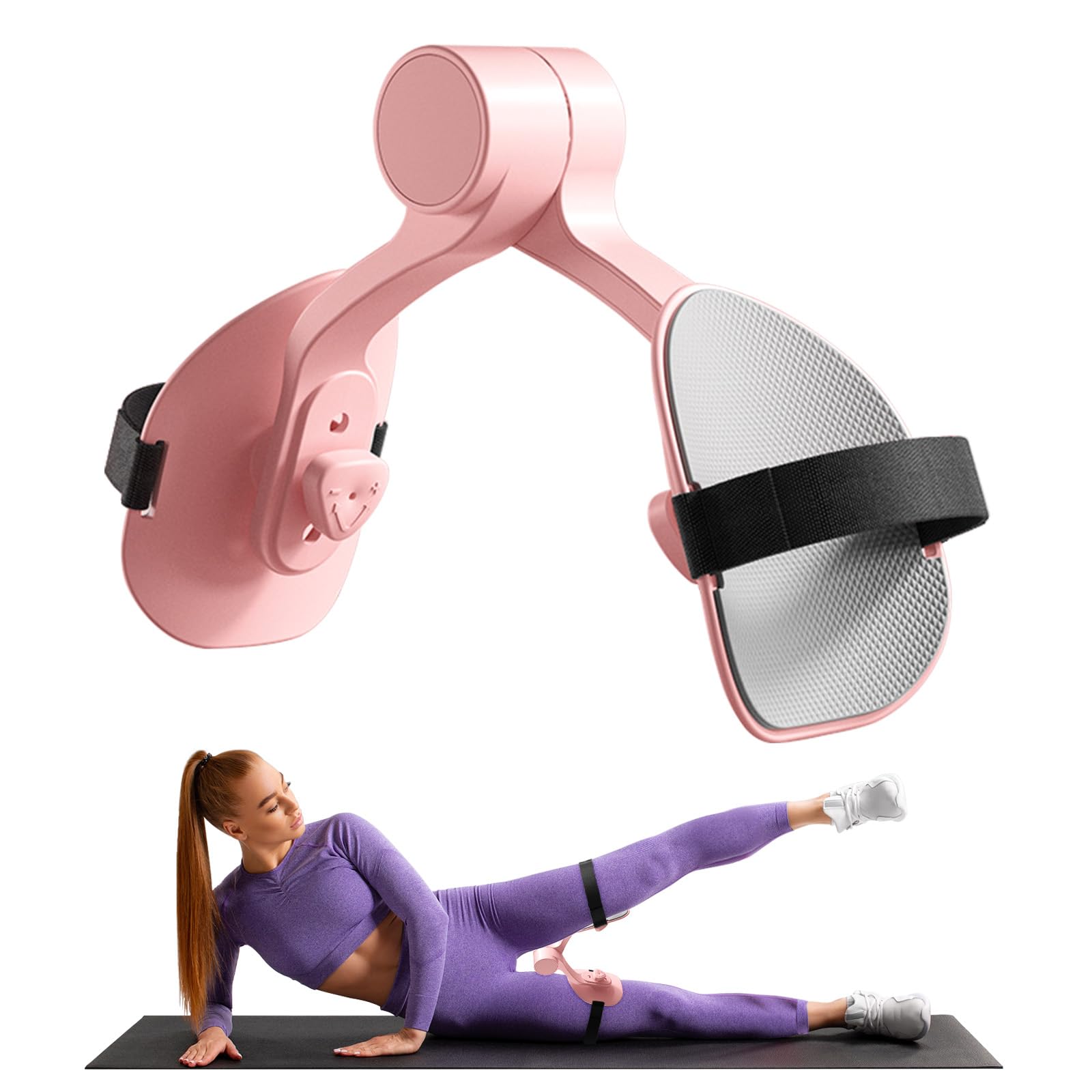 Upgrade Thigh Master Exerciser for Women, Three-Speed Adjustment,Enhanced Resistance Hip and Pelvis Trainer, Inner Thigh Exercise Equipment Kegel Exercise Products for Home Gym (Pink)