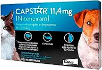 Antipulgas, 11,4 mg, Comprimidos para Cães e Gatos até 11,4 kg, 3 Comprimido - Capstar Azul