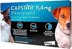 Antipulgas, 11,4 mg, Comprimidos para Cães e Gatos até 11,4 kg, 1 Comprimido - Capstar Azul