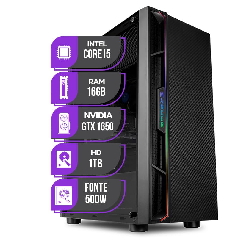 PC Gamer com Core i5-3470 e NVIDIA GeForce GTX 1650 4GB