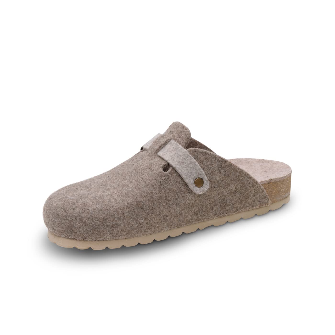 FELIZ CAMINAR Zapatilla de Estar por casa cómodas y Calientes Domus Suela Antideslizante, Plantilla de Corcho Natural anatómica y ergonómica - Made in Spain (Chocolate 37)