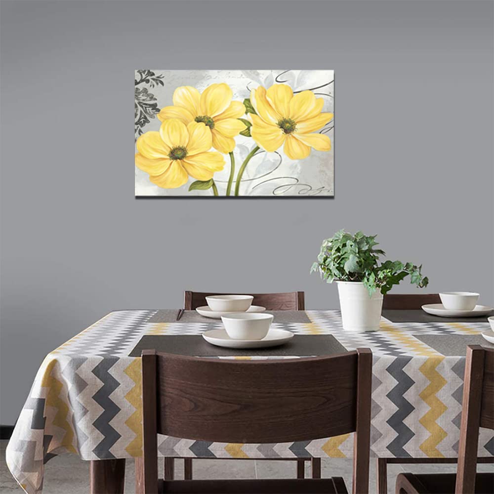 Flowers Birds Wall Art Abstract Print Canvas Home Decor Pictures 4 Panels Poster For Bedroom