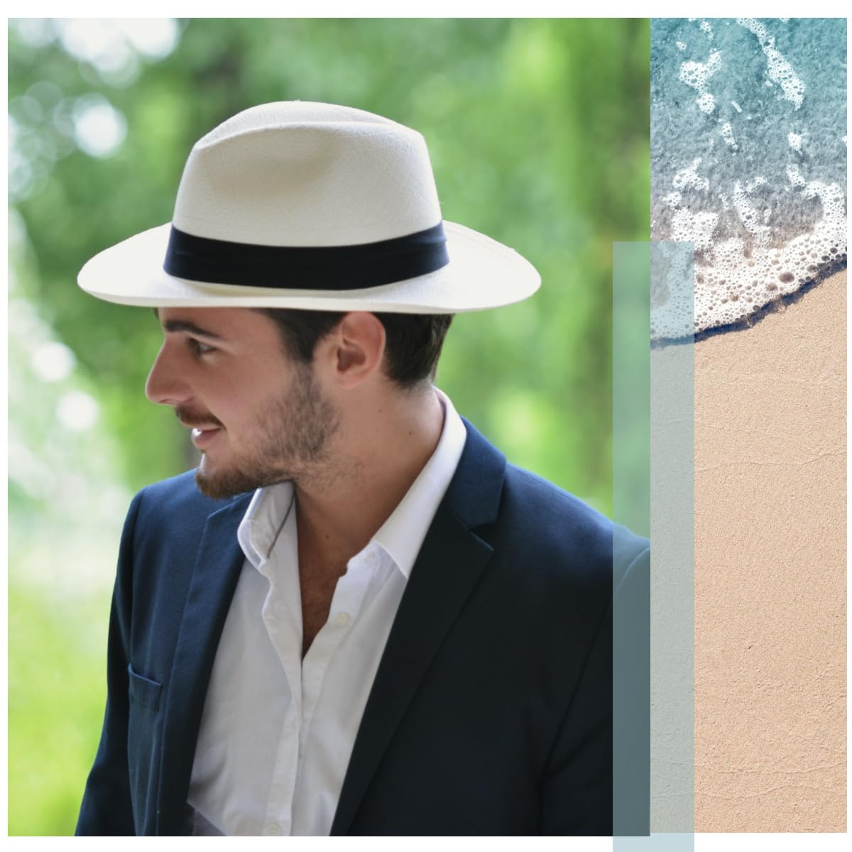 Gamboa Fedora Originale Capello Panama Uomo Donna in Paglia Toquilla Cappelli da Sole