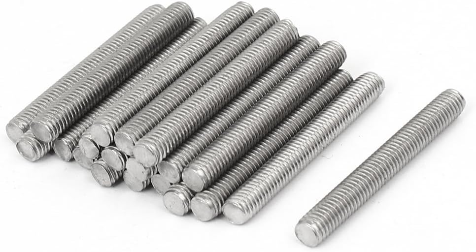 uxcell M5 x 40mm 304 Stainless Steel Fully Threaded Rod Bar