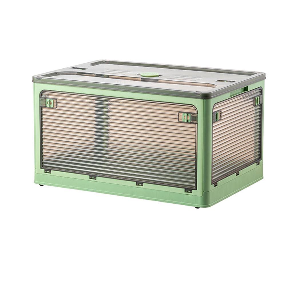 折りたたみ収納ボックス コンテナボックス キャスター付き 収納ケース 緑5個 折りたたみ収納ボックス コンテナボックス キャスター付き 収納