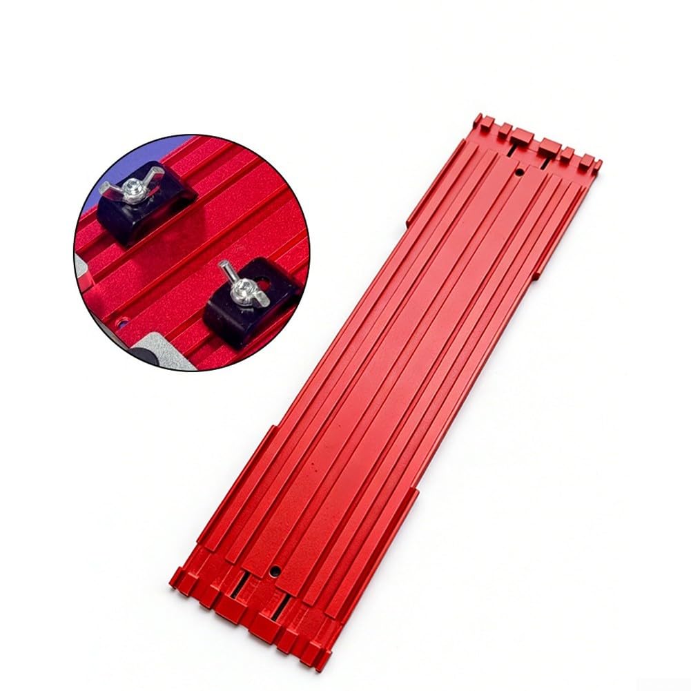 Carril de guía de corte recto de precisión para sierra circular con base de aluminio grueso, bloques laterales ajustables y sistema de bloqueo seguro (A)