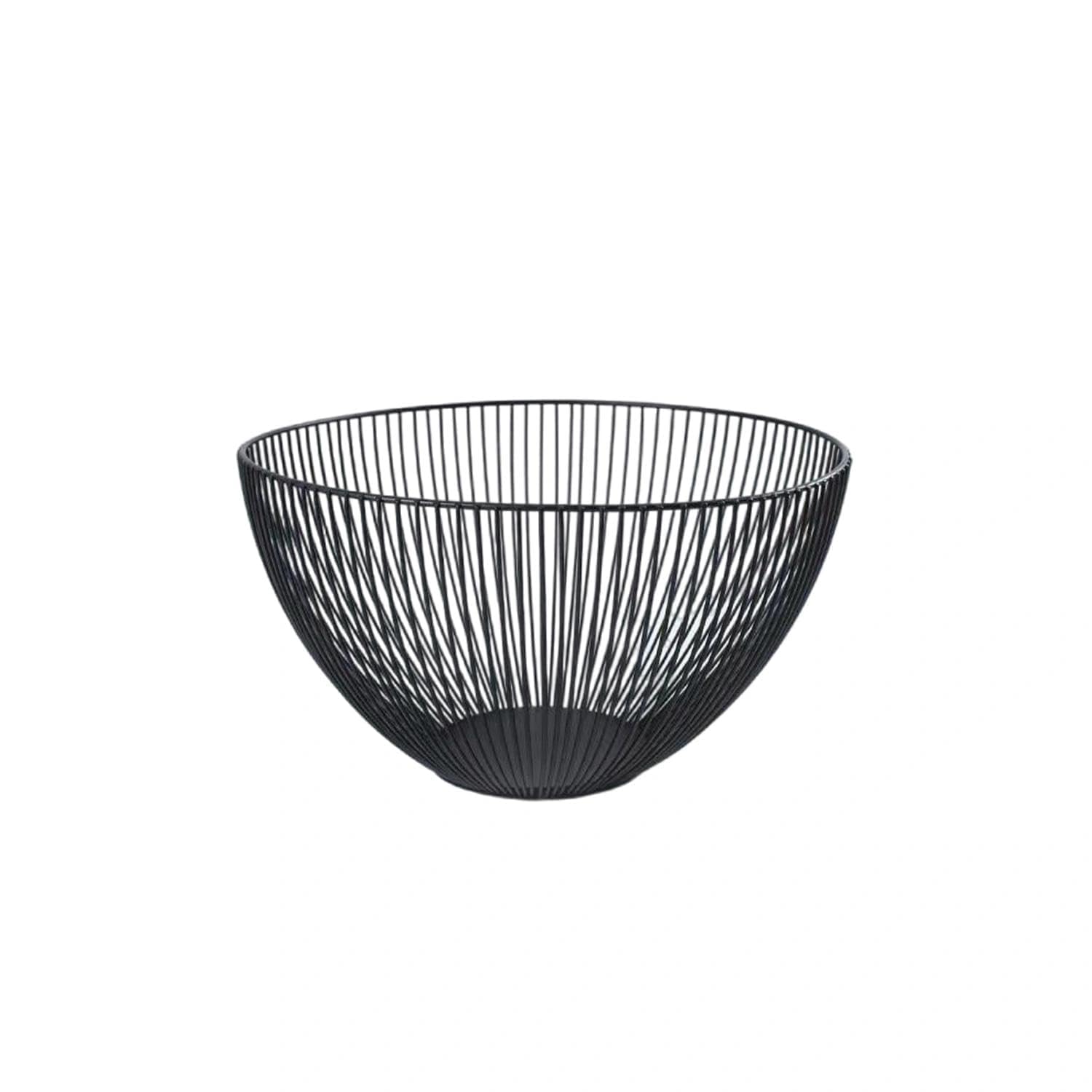 Regalo Del Día De La Madre: Cesta De Frutos Radial De Alambre Negro XZ-23155 - Canasta Moderna Para Encimera De Cocina, Comedor Y Salón - Almacenamiento Decorativo Para Frutas, Verduras Y Mer
