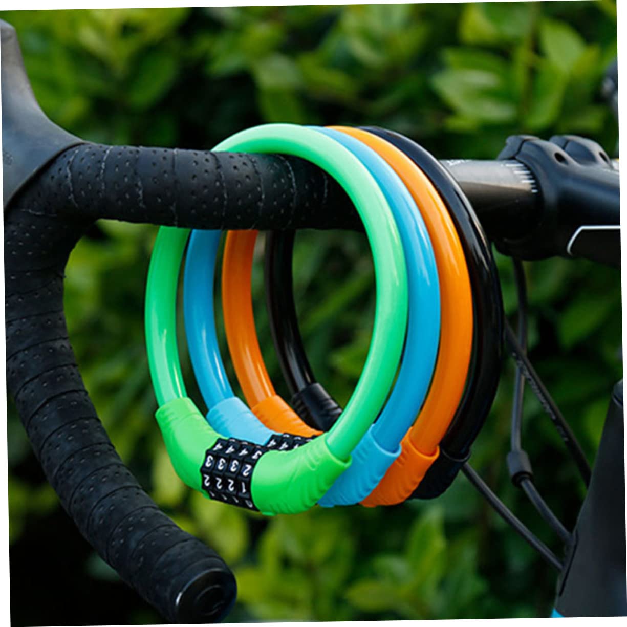 DOITOOL 1pc Portable Coded Password Bike Lock Lightweight Easy to Carry Secure Coded Padlock for Black